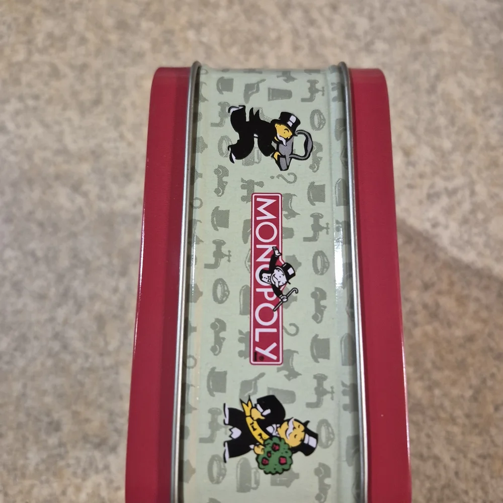 Monopoly Themed Food Storage Tin - Red